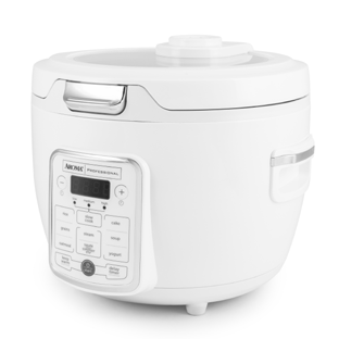 Aroma ARC-1230W white rice and grain multicooker shown in Aroma’s 2025 manufacturer catalog; photograph-versus-render status unknown.