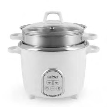 Aroma NutriWare NRC-687SD-1SG white digital rice cooker shown in the 2025 Aroma manufacturer catalog; photo-versus-render status unknown.
