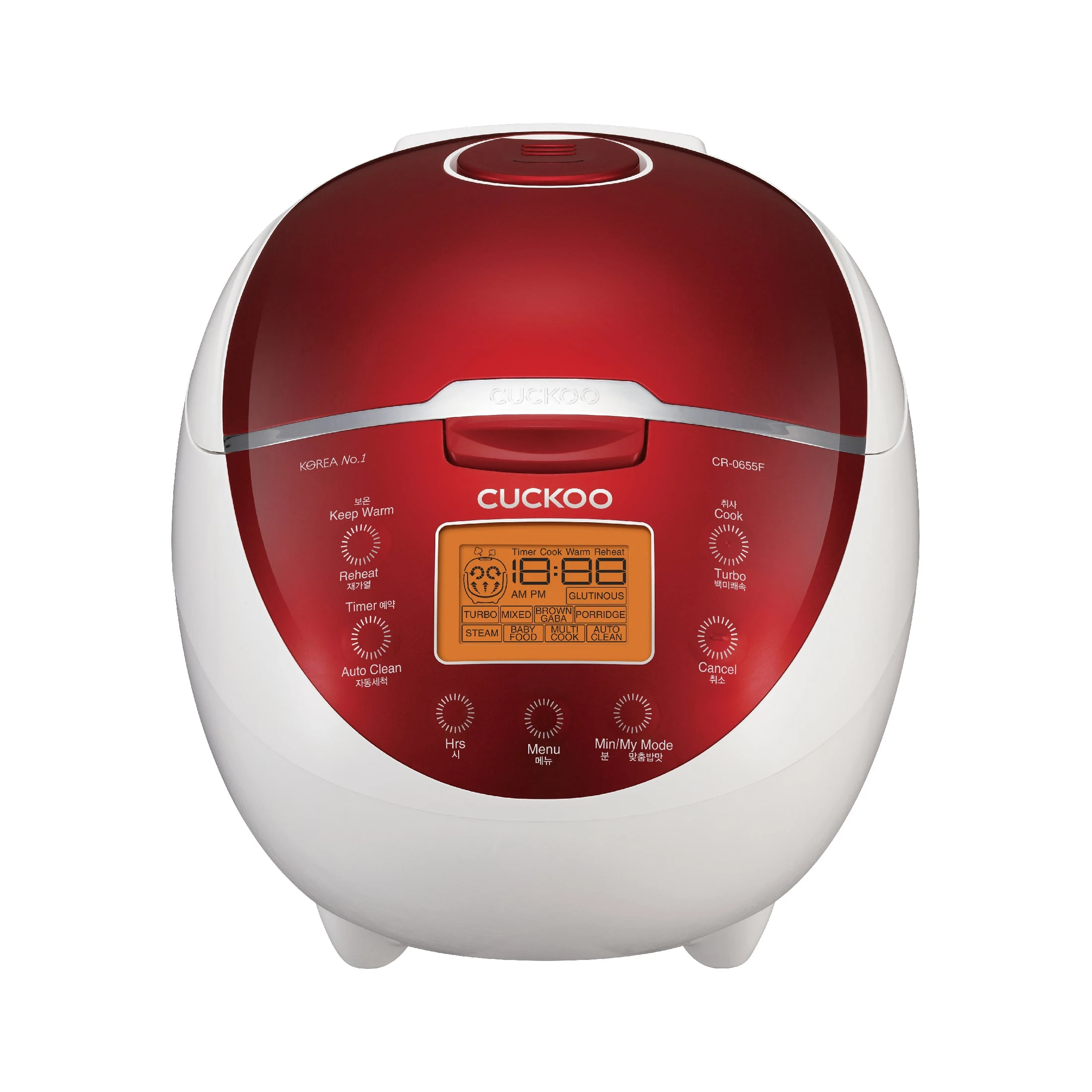 Official Cuckoo CR-0655F manufacturer product image; the CR-0655F model mark is visible on the front control panel.