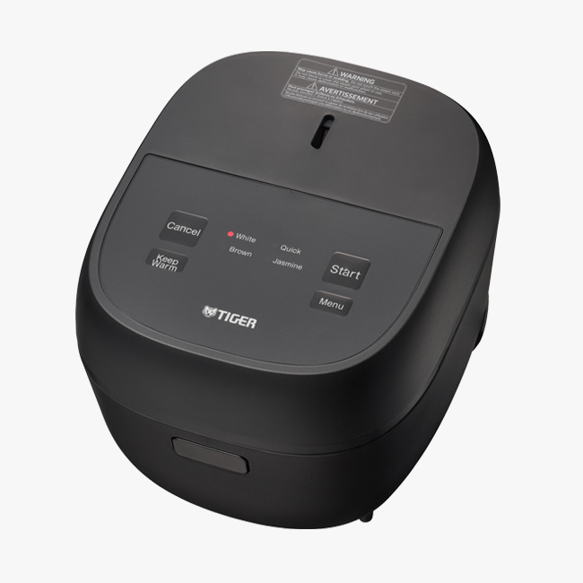 Tiger JBT-B rice cooker from the joint manufacturer page for JBT-B10U and JBT-B18U; the exact capacity of the photographed unit is not identified.